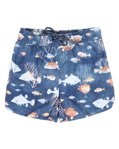 Minihaha - AIDEN BLUE PRINT BOARDSHORTS