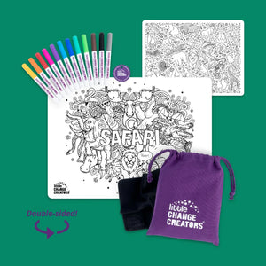 Little Change Creators - SAFARI Re-FUN-able™ Colouring Set