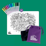 Little Change Creators - SAFARI Re-FUN-able™ Colouring Set