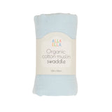 All4Ella - Muslin Swaddle - Baby Blue