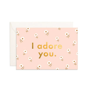 Fox & Fallow - Mini Greeting Card - I Adore You