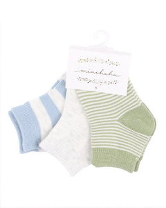 Minihaha - 3 PK SOCKS - BLUES & GREENS