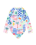 Minihaha - CAMILLE PRINT LS SUNSUIT
