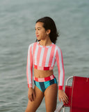 Minihaha - ASTRID MULTI STRIPE 3 PIECE SWIM SET 8-16Y