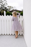 Confetti Kidz - Mauve Butterflies - Long Sleeve Tulle Dress