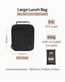 MontiiCo - Large Insulated Lunch Bag - Stealth