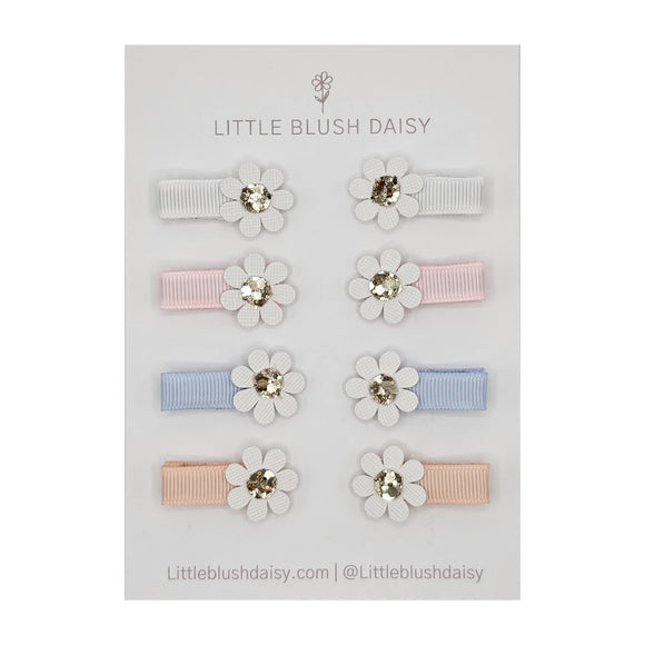 Little Blush Daisy - Mini Pastel Rainbow Daisy Duck Clips Multipack