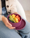 MontiiCo - Silicone Scallop Bowl - Ruby
