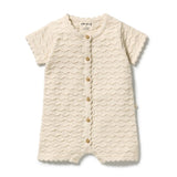 Wilson & Frenchy - Milk Cloud Organic Knitted Chevron Growsuit