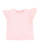 Bebe - PINK BROIDERY TEE 3Y-7Y