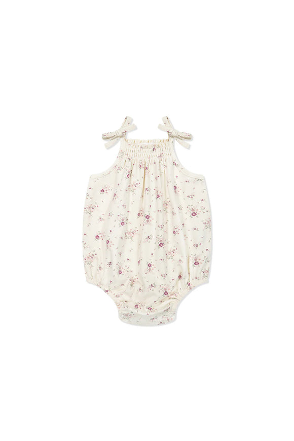 Jamie Kay - Organic Cotton Cassie Playsuit - Sweet William Floral Natural