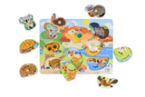 Eleganter - 2 IN 1 AUSSIE ANIMALS AND THEIR BABIES PEG PUZZLE