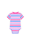 Milky - Pretty Pink Stripe Rib Bubbysuit