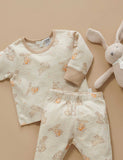 Purebaby - Easter Bunny Long Sleeve Textured PJ Set