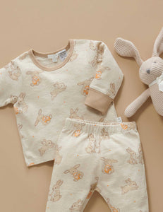 Purebaby - Easter Bunny Long Sleeve Textured PJ Set