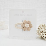 Little Blush Daisy - Crochet Hair Clip - Puff Daisy