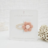 Little Blush Daisy - Crochet Hair Clip - Puff Daisy