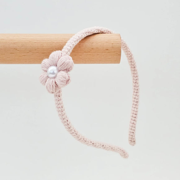 Little blush Daisy - Alice Headband | Pearl Puff Daisy