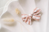 Confetti Kidz - Dusty Pink Gingham Bow