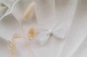 Confetti Kidz - White tulle bow