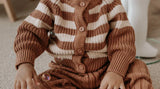 Child of Mine - Chocolate Knitwear - Striped Cardigan