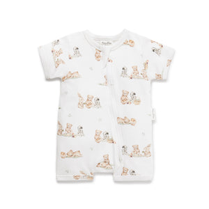 Aster & Oak - Teddy Picnic Zip Romper