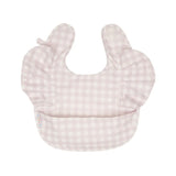 All4Ella - Recycled frills bib - Gingham Lilac