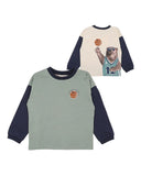 Fox & Finch - WILD SIDE BASKETBALL LS TEE 3-7 YRS