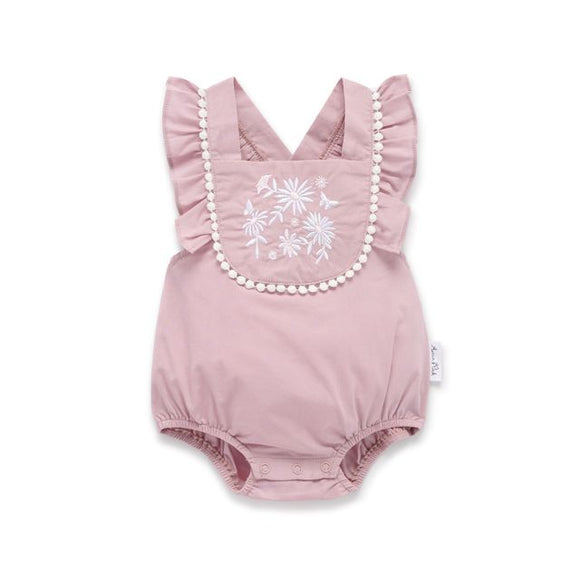 Aster & Oak - Daisy Embroidered Romper