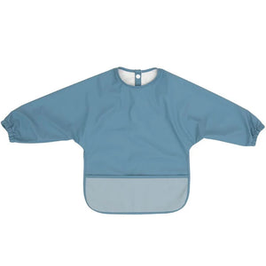 All4Ella - Recycled Long Sleeve Bib - Two-tone Blue