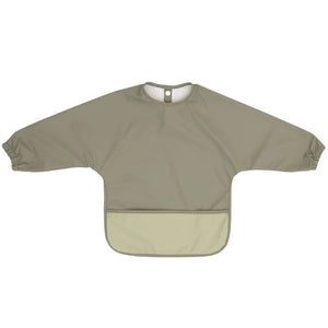 All4Ella - Recycled Long Sleeve Bib - Two-tone Sage