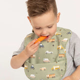 All4Ella - Recycled Pouch Bib - Trucks