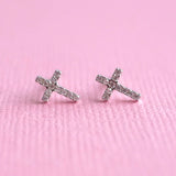 Lauren Hinkley - Petite Fleur Diamante Cross earrings