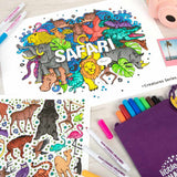 Little Change Creators - SAFARI Re-FUN-able™ Colouring Set