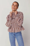 LJC - Violet Shirt Cotton - Chocolate Gingham
