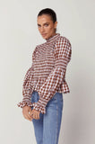 LJC - Violet Shirt Cotton - Chocolate Gingham