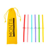 MontiiCo - Silicone Mini Stopper Straw Set