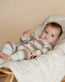 Bebe - ALVIN STRIPE ORGANIC KNITTED ROMPER