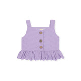 Indigo & Lellow - Charlotte Broderie Top - Purple