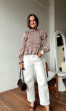 LJC - Violet Shirt Cotton - Chocolate Gingham