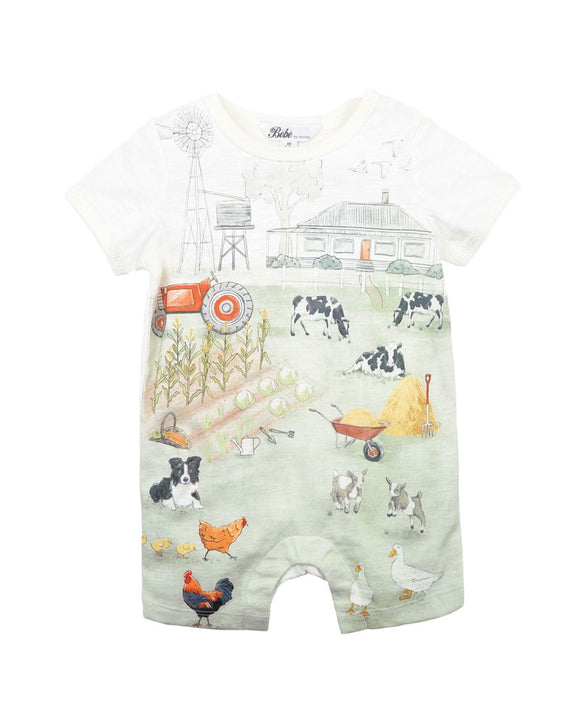 Bebe - Chester Farm SS Romper