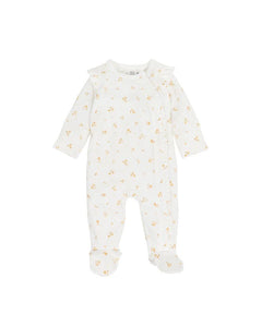 Bebe - BAILEY FLORAL PRINT LS ZIP ONESIE