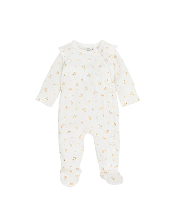 Bebe - BAILEY FLORAL PRINT LS ZIP ONESIE