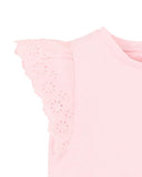 Bebe - PINK BROIDERY TEE
