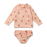Wilson & Frenchy - Strawberry Kisses Cutwork Rashie Swimset