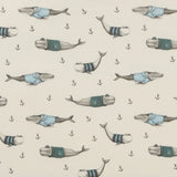 Wilson & Frenchy - Woolly Whales Organic Bassinet Sheet