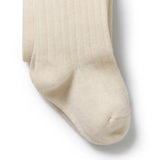 Wilson & Frenchy - Buttermilk Organic Ribbed Tights