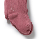Wilson & Frenchy - Plum Organic Ribbed Tights