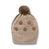 Wilson & Frenchy - Sandstone Organic Knitted Bauble Hat
