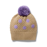 Wilson & Frenchy - Oat and Mulberry Organic Knitted Bauble Hat